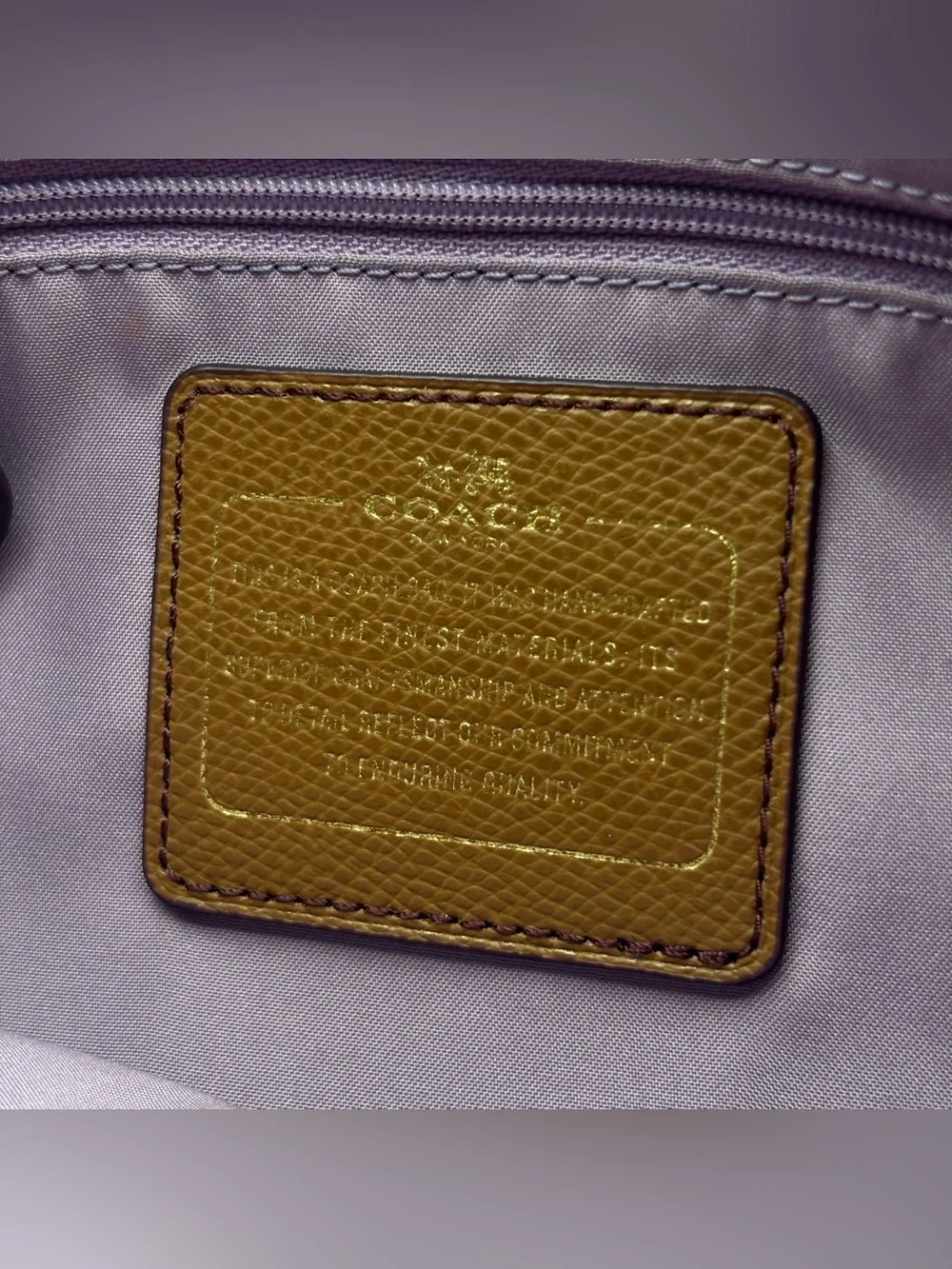 Coach Sawyer Plum Canvas & Leather Tote Bag Gold Hardware Charm F37237 G9075 - Picture 10 of 16